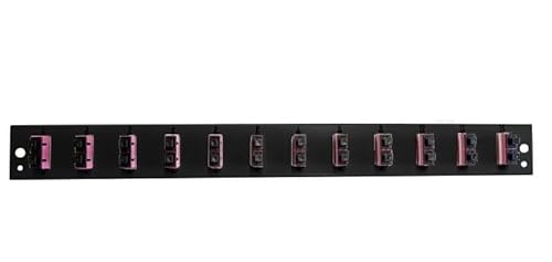 EFB-Elektronik Bestückte Frontblende mit 12 x SC Duplex Kupplung OM4 vertikal, Schwarz (SB-FP-S-12SC-D-V-OM4) Marke von OEM