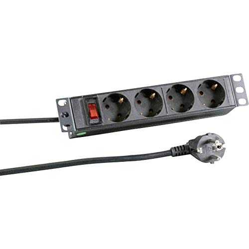 EFB-Elektronik EK631DE.11 Zoll Netzwerkschrank-Steckdosenleiste inkl. 2 Metallhalterungen Fuer 10 von EFB-Elektronik