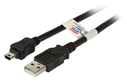 EFB-Elektronik USB2.0 Kabel A-Mini B (5polig),St.-St,1,0m,Schwarz,Premium von EFB-Elektronik