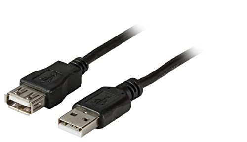 EFB USB2.0 Verlängerungskabel 0,5m schwarz - Stecker Typ-A auf A-Buchse - für Tablet, Laptop, Smartphone & mehr von EFB-Elektronik