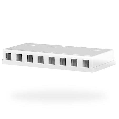 Keystone Anschlussbox, 8Port, Aufputz, von EFB-Elektronik