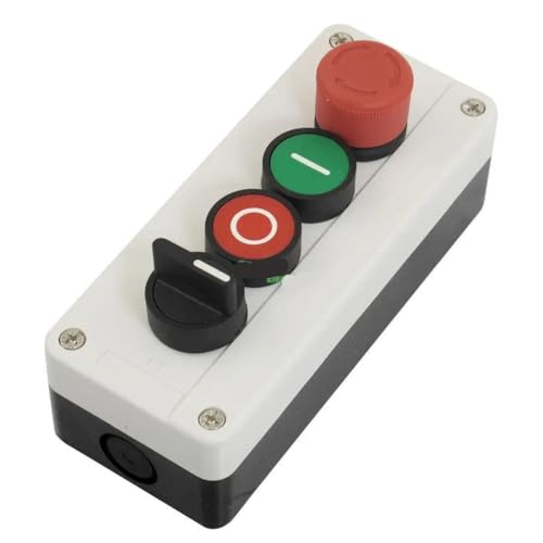 Momentary 3 Postion Selector Red Green Emergency Stop Pushbutton Switch Station EFDSVUHE von EFDSVUHE