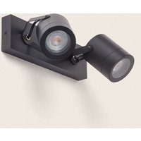 Deckenleuchte Außen Ausrichtbar Aluminium 2 Strahler Midway Schwarz von EFECTOLED