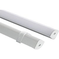 Efectoled - Aluminiumprofil Ecke runde Abdeckung für led Streifen bis 20 mm mit durchgehender Abdeckung Milchweiße runde Klemme 6 m von EFECTOLED