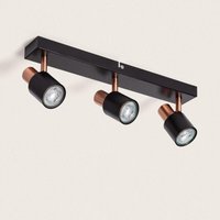 Efectoled - Deckenleuchte verstellbar Metall 3 Strahler Albus Black Rose Large Schwarz von EFECTOLED