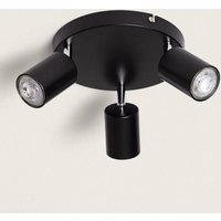 Efectoled - Deckenleuchte verstellbar Rund Metall 3 Strahler Albus Black Schwarz Efectoled - Deckenleuchte verstellbar Rund Metall 3 Strahler Albus Black Schwarz von EFECTOLED