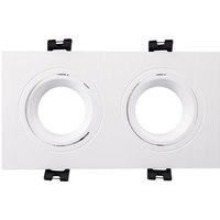 Efectoled - Downlight Einbaustrahler Eckig Schwenkbar GU10 6W Schnitt 75x150 mm pc 6000K Kaltweiß No Flicker von EFECTOLED