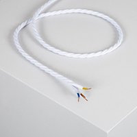 Efectoled - Elektrisches Textilkabel geflochten Weiss 10 m von EFECTOLED