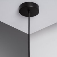 Efectoled - Halterung mit Lampenfassung für Aussen-Hängeleuchte mit schwarzem PVC-Kabel Weiß von EFECTOLED