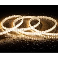 Efectoled - LED-Streifen Dimmbar 220V smd 120 LED/m Warmweiß 7.5W/m 750lm/m Breite 12mm Schnitt 100cm IP65 nach Maß 15 m von EFECTOLED