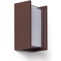 Efectoled - LED-Wandleuchte Außen 12W Aluminium cct Wählbar Doppeldiffusor Lysandra Rost von EFECTOLED