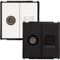 TV-Steckdose Männlich + Telefon Modern Weiß von EFECTOLED