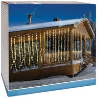 Efectoled - ecd Germany led Lichtervorhang 2x1,5m 240 Warmweiße LEDs 12 Funktionen, Weihnachten Eiszapfen Lichterkette led Lichterkettenvorhang von EFECTOLED