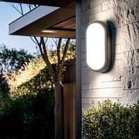 LED-Deckenleuchte 15W Oval für Aussen 85x173 mm IP65 Hublot Schwarz 3000K Warmweiß LED-Deckenleuchte 15W Oval für Aussen 85x173 mm IP65 Hublot Schwarz 3000K Warmweiß von EFECTOLED
