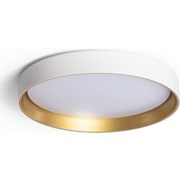 Efectoled - LED-Deckenleuchte 30W Rund Metall Ø550mm cct Wählbar Big Broadway Weiß / Gold von EFECTOLED