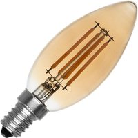 LED-Glühbirne Filament E14 4W 470 lm C35 Vela Gold No Flicker 2200K Superwarm von EFECTOLED