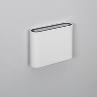 LED-Wandleuchte 6W Aussen Doppelseitige Beleuchtung Quadratisch Weiss Zeus 2700K Warmweiß von EFECTOLED