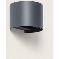 LED-Wandleuchte Aussen 10W Aluminium Doppelseitige Beleuchtung cct Wählbar Iridix Rund Anthrazit von EFECTOLED