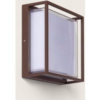 LED-Wandleuchte Außen 20W Aluminium cct Wählbar Doppeldiffusor Arelien Rost von EFECTOLED