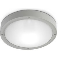 Efectoled - Leds-C4 Basic Aluminium - 1 Leichte Aluminium-Außendecke Hellgrau IP65, E27 von LEDKIA