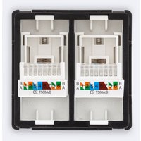 RJ45-Anschluss CAT 6 Doppelt Internet Modern Weiß von EFECTOLED