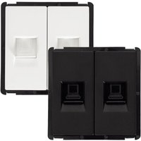 RJ45-Anschluss cat 6 Doppelt Internet Modern Schwarz RJ45-Anschluss cat 6 Doppelt Internet Modern Schwarz von EFECTOLED