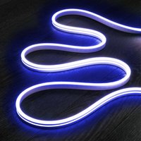 Set LED-Neonstreifen 24V DC 120LED/m 5m mit Netzteil IP65 Blau von EFECTOLED