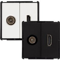 TV-Steckdose Männlich + hdmi Modern Schwarz von EFECTOLED