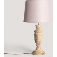 Efectoled - Tischlampe aus Holz Hausa iluzzia Taupe von EFECTOLED