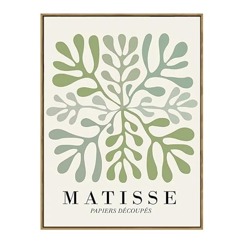 EFEMIR Matisse Ausstellungsplakat Grün Korallenblätter Wandkunst Matisse Leinwand Gemälde Matisse Drucke Home Wohnzimmer Dekor Bild 40x60cmx1 Ohne Rahmen von EFEMIR