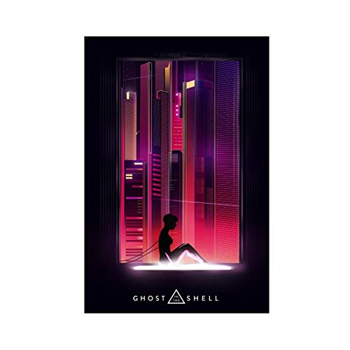 EFEZAC Ghost in The Shell Anime Filmposter 11 Leinwandposter Wandkunst Dekor Bild Gemälde für Wohnzimmer Schlafzimmer Dekoration Rahmen Stil 30 x 45 cm von EFEZAC