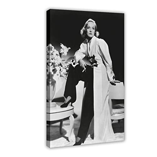 EFEZAC Marlene Dietrich Poster 28 Leinwand Poster Schlafzimmer Dekor Sport Landschaft Büro Zimmer Dekor Geschenkrahmen Stil 50 x 75 cm von EFEZAC