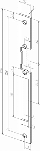 Têtière longue HZ Acier inox S 967 EFF EFF pour gâche électrique 44535-01 - double empenage réversible - 06445351 Têtière longue HZ Acier inox S 967 EFF EFF pour gâche électrique 44535-01 - double empenage réversible - 06445351 von EFF EFF FRANCE