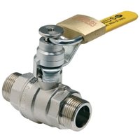 Gas-Absperrkugelhahn mit Vorhängeschloss mm 20X27 cal 15 von EFFEBI