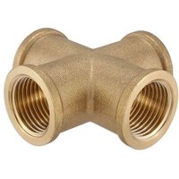 Messing-Gewindefitting-Kreuzstück 4 x 1/2'' IG Messing-Gewindefitting-Kreuzstück 4 x 1/2'' IG von EFFEBI