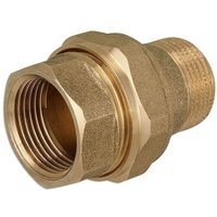Messing Gewindefitting-Verschraubung 1/2'' IG x 1/2'' AG - flachdichtend Messing Gewindefitting-Verschraubung 1/2'' IG x 1/2'' AG - flachdichtend von EFFEBI
