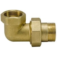 Messing Gewindefitting-Winkel-Verschraubung 1'' IG x 1'' AG - flachdichtend Messing Gewindefitting-Winkel-Verschraubung 1'' IG x 1'' AG - flachdichtend von EFFEBI