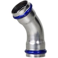Press-Bogen 45° - 15 mm - für Edelstahlrohre - DVGW-zertifiziert - für V-Kontur Press-Bogen 45° - 15 mm - für Edelstahlrohre - DVGW-zertifiziert - für V-Kontur von EFFEBI