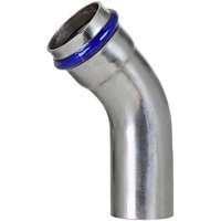 Press-Bogen 45° - 22 mm - Innen x Außen - für Edelstahlrohre - DVGW-zertifiziert - für V-Kontur von EFFEBI