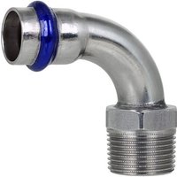 Press-Bogen 90° - 22 mm - 3/4 Zoll AG - für Edelstahlrohre - DVGW-zertifiziert - für V-Kontur Press-Bogen 90° - 22 mm - 3/4 Zoll AG - für Edelstahlrohre - DVGW-zertifiziert - für V-Kontur von EFFEBI