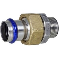 Press-Verschraubung flachdichtend - 15 mm - 1/2 Zoll AG - für Edelstahlrohre - DVGW-zertifiziert - für V-Kontur Press-Verschraubung flachdichtend - 15 mm - 1/2 Zoll AG - für Edelstahlrohre - DVGW-zertifiziert - für V-Kontur von EFFEBI