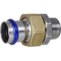 Press-Verschraubung flachdichtend - 18 mm - 1/2 Zoll AG - für Edelstahlrohre - DVGW-zertifiziert - für V-Kontur Press-Verschraubung flachdichtend - 18 mm - 1/2 Zoll AG - für Edelstahlrohre - DVGW-zertifiziert - für V-Kontur von EFFEBI