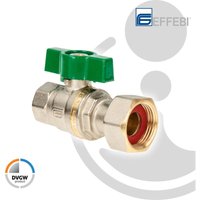 Effebi - Trinkwasser-Kugelhahn 2163V - mit Überwurfverschraubung 3/4 Zoll (DN20) x Innengewinde 1/2 Zoll (DN15) - dvgw - inkl. Dichtung von EFFEBI