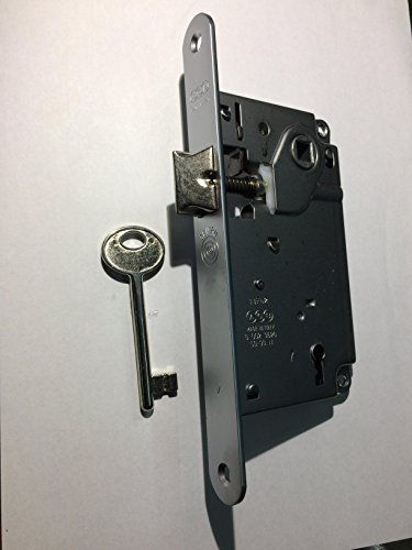 Schloss AGB Serie "Centro" Chrom matt Typ Patent – nur Riegel vorne MM 18 mm von EFFEDIELLE