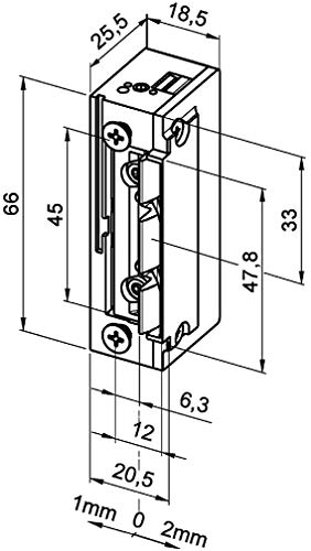 Elektro-Türöffner 118 F.13, 22-42 V AC/DC von EFFEFF