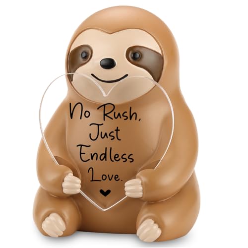 Emotionale Unterstützung, Faultier-Figur mit Liebeszitat, inspirierende Harz-Skulptur, Geschenk für Damen und Herren, motivierender Schreibtisch-Buddy Home Office, Dekoration, Andenken für Jahrestag von EFFJNSG