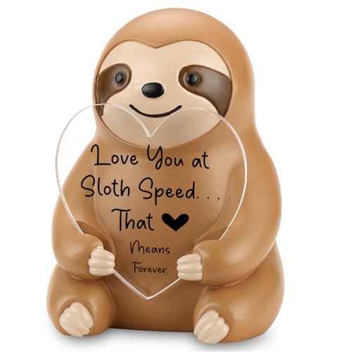 Emotionale Unterstützung, Faultier-Figur mit Liebeszitat, inspirierende Harz-Skulptur, Geschenk für Damen und Herren, motivierender Schreibtisch-Buddy Home Office, Dekoration, Andenken für Geburtstag von EFFJNSG