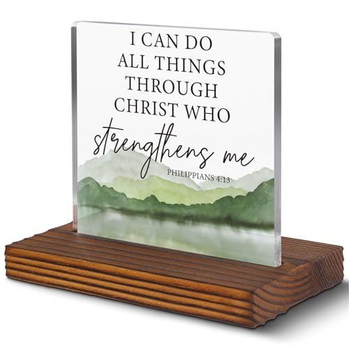Gelassenheitsgebetsgeschenke für Frauen, I Can Do All Things Through Christ Who Strengthens Me Inspirierende Geschenke Positive Sprüche Zitate Schilder Klar Schreibtisch Dekoschild EC113 Gelassenheitsgebetsgeschenke für Frauen, I Can Do All Things Through Christ Who Strengthens Me Inspirierende Geschenke Positive Sprüche Zitate Schilder Klar Schreibtisch Dekoschild EC113 von EFFJNSG