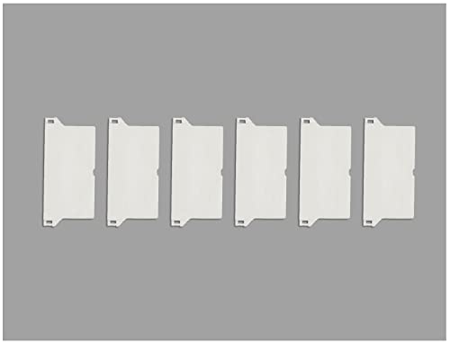 6 Stück EFIXS Beschwerungsplatten/Lamellengewicht für Lamellenvorhänge mit Lamellenbreite 89 mm - Farbe: weiss - Ersatzteile, Vertikaljalousie, Beschwerung, Lamellvorhang von EFIXS