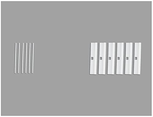 6 Stück EFIXS Lamellenhalter incl. Stäbchen für Lamellenvorhänge mit Lamellenbreite 89 mm - Farbe: weiss - Ersatzteile, Vertikaljalousie, Beschwerung, Lamellvorhang, Aufhängung von EFIXS